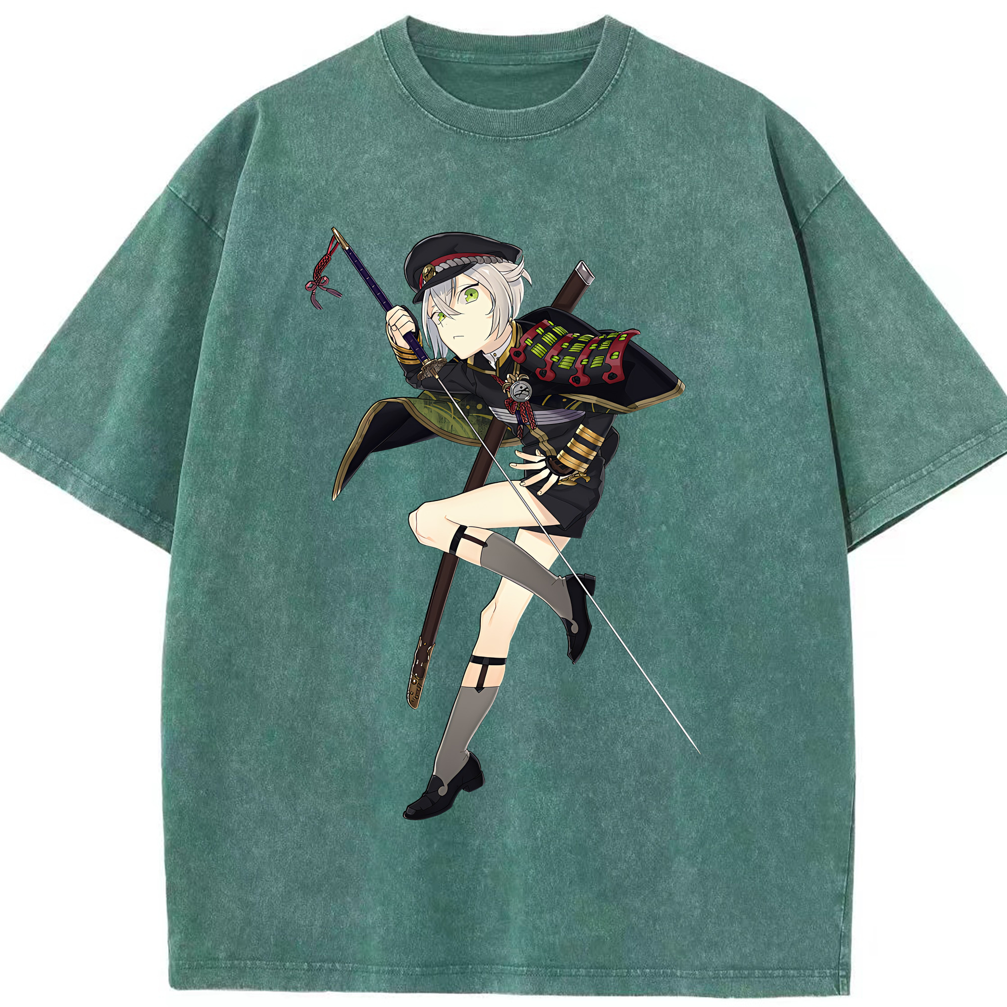 （画像用） 刀剣乱舞 Touken Ranbu 綿100% ヴィンテージ風 半袖Tシャツ（フロントプリント）
